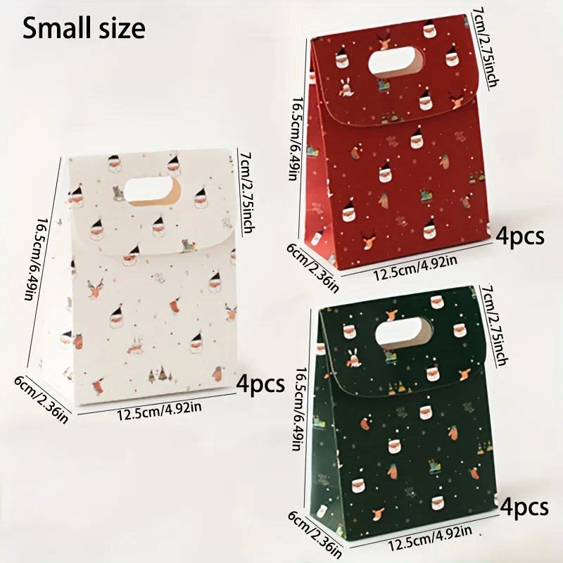 6/12pcs Festive Christmas Bags