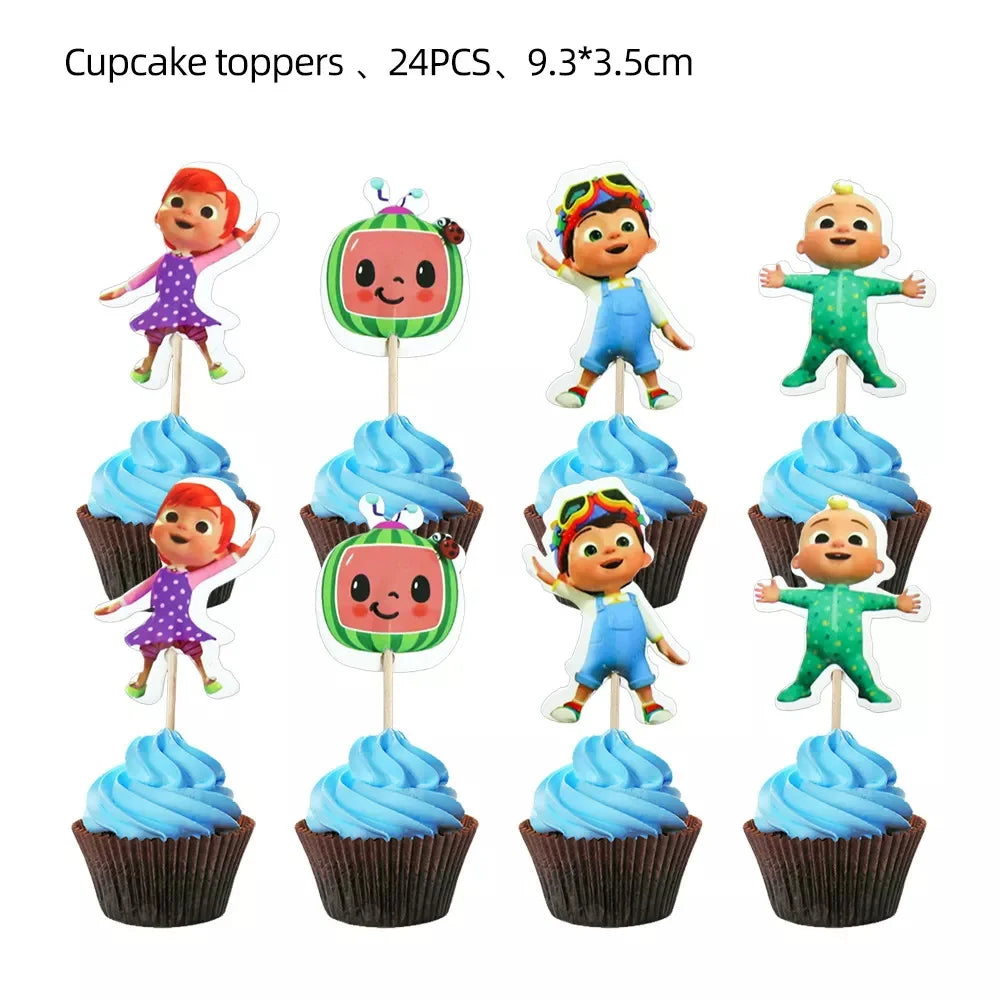 Caraktar cake decorations include cake topper