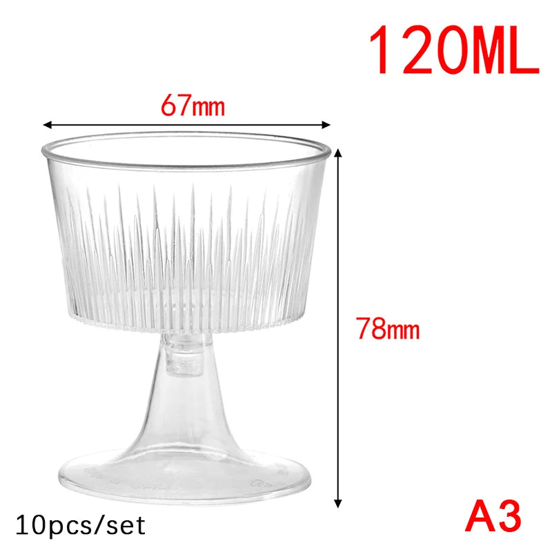 Mini disposable plastic cups 5/10pc
