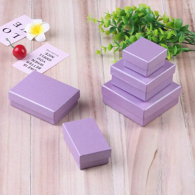 12pack White Black cardboard jewelry boxes 7x9x3cm