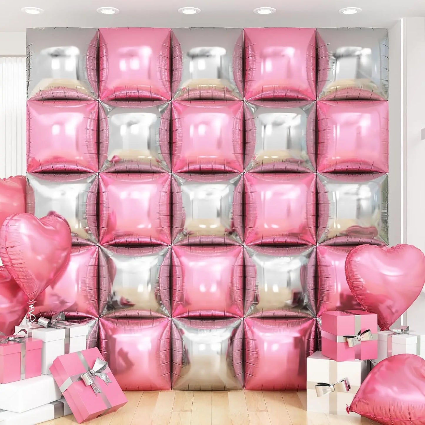 Wall square double-sided balloons 50 pieces