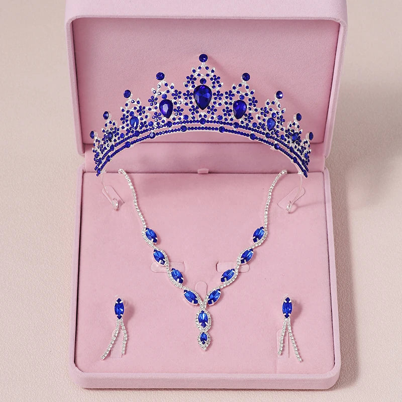 Zitania bridal pink-colour lady crown