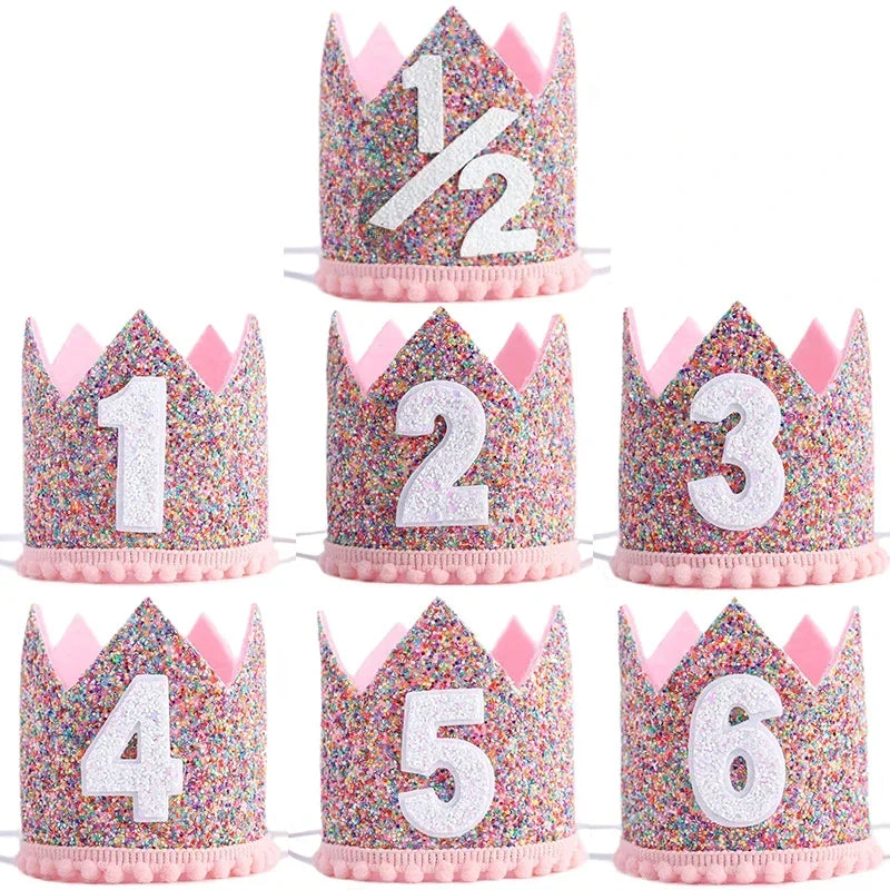 1/2 1 2 3 4 5 6 Year Old hat mini crown