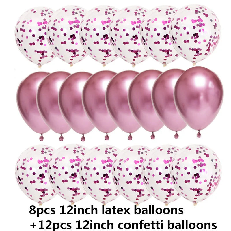 10/20PCS Star Confetti Latex Balloons