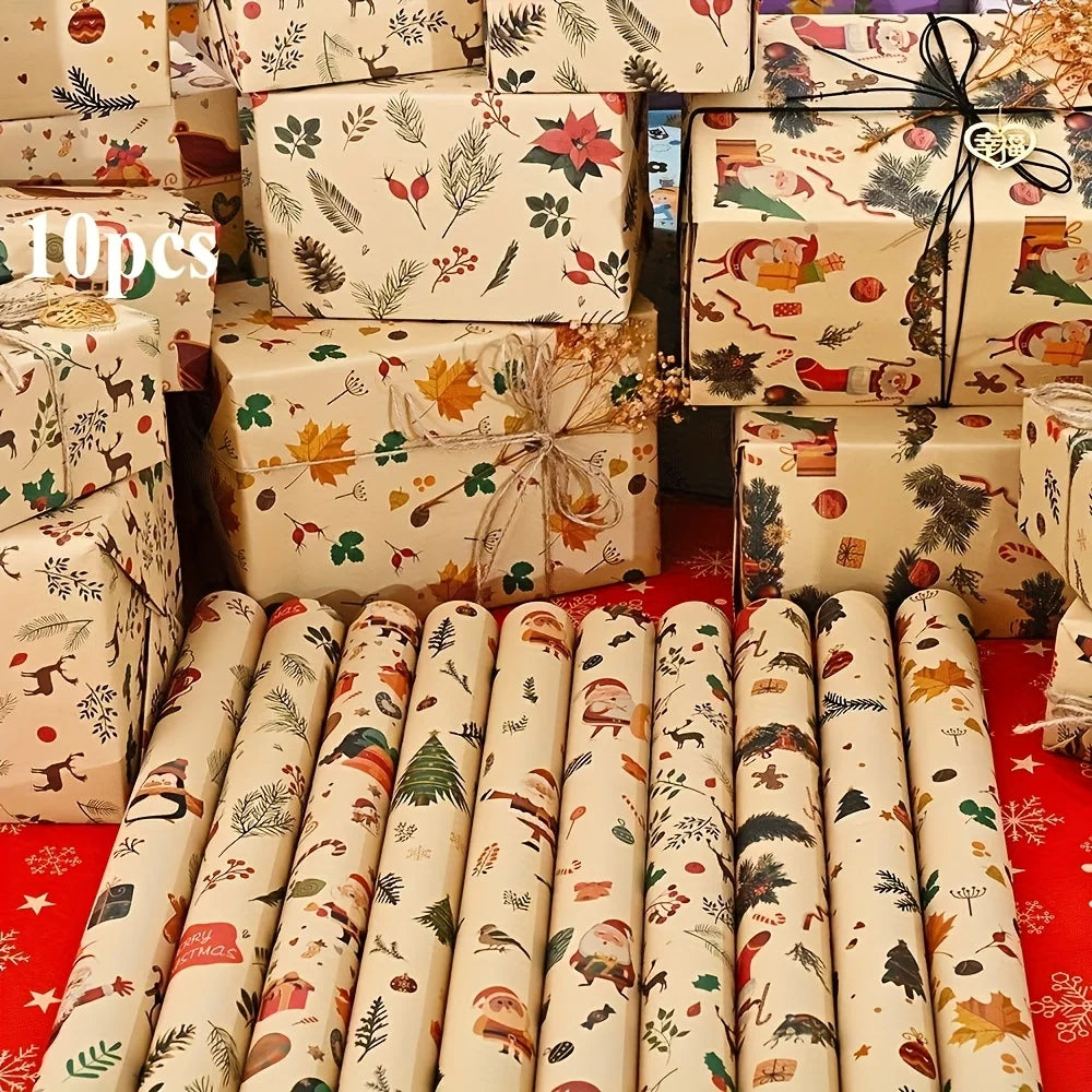 10 Rolls Christmas Gift Wrap