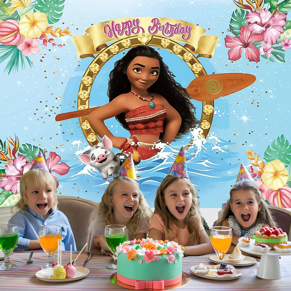 Moana theme background decoration