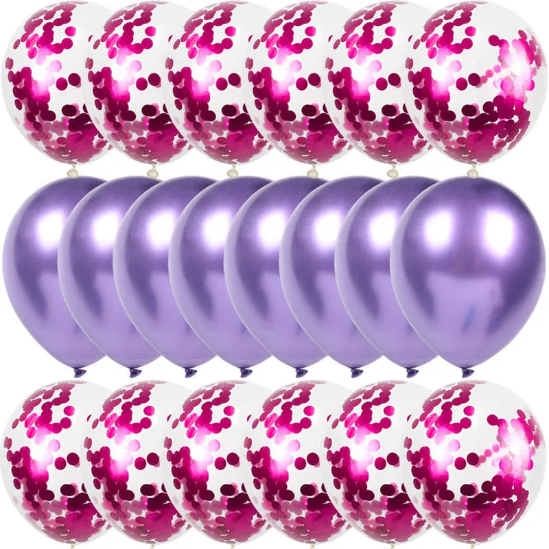 10/20PCS Star Confetti Latex Balloons
