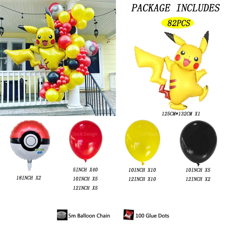 Pikachu theme Balloons 1set