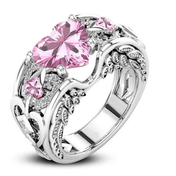 Elis heart Zircon ring