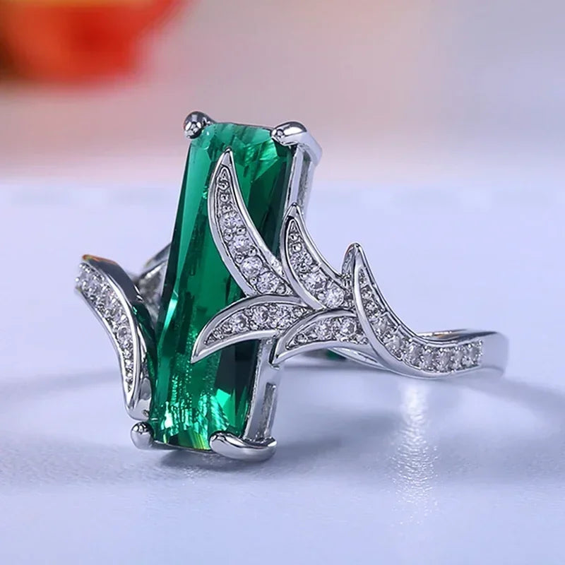 Zaitina green Zirconia crystal ring