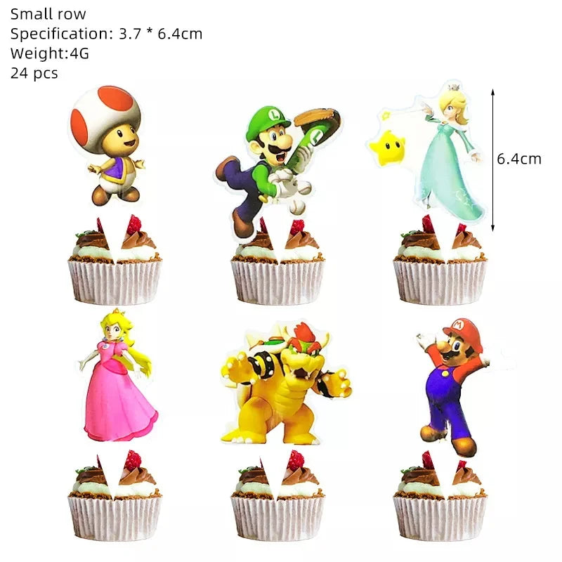 Caraktar cake decorations include cake topper