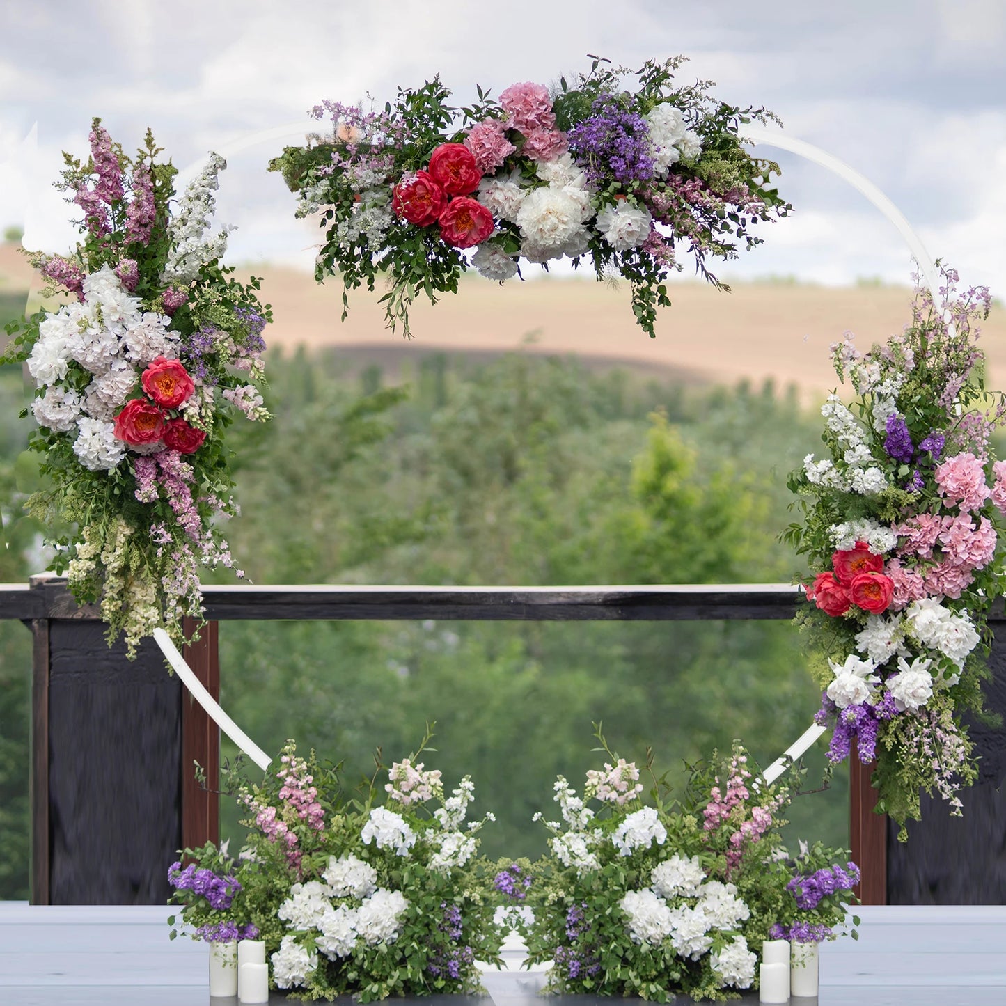Heart metal arch backdrop stand decoration