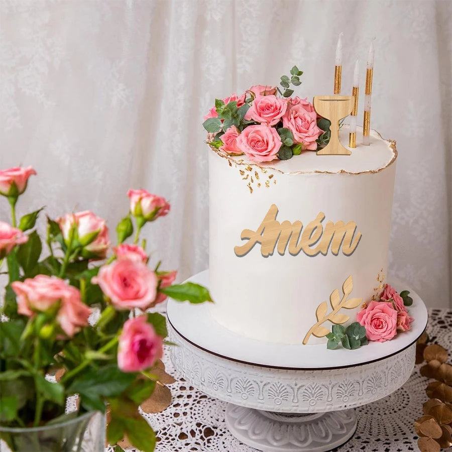Baby Shower, baptism , communion Cake Topper 6PCS