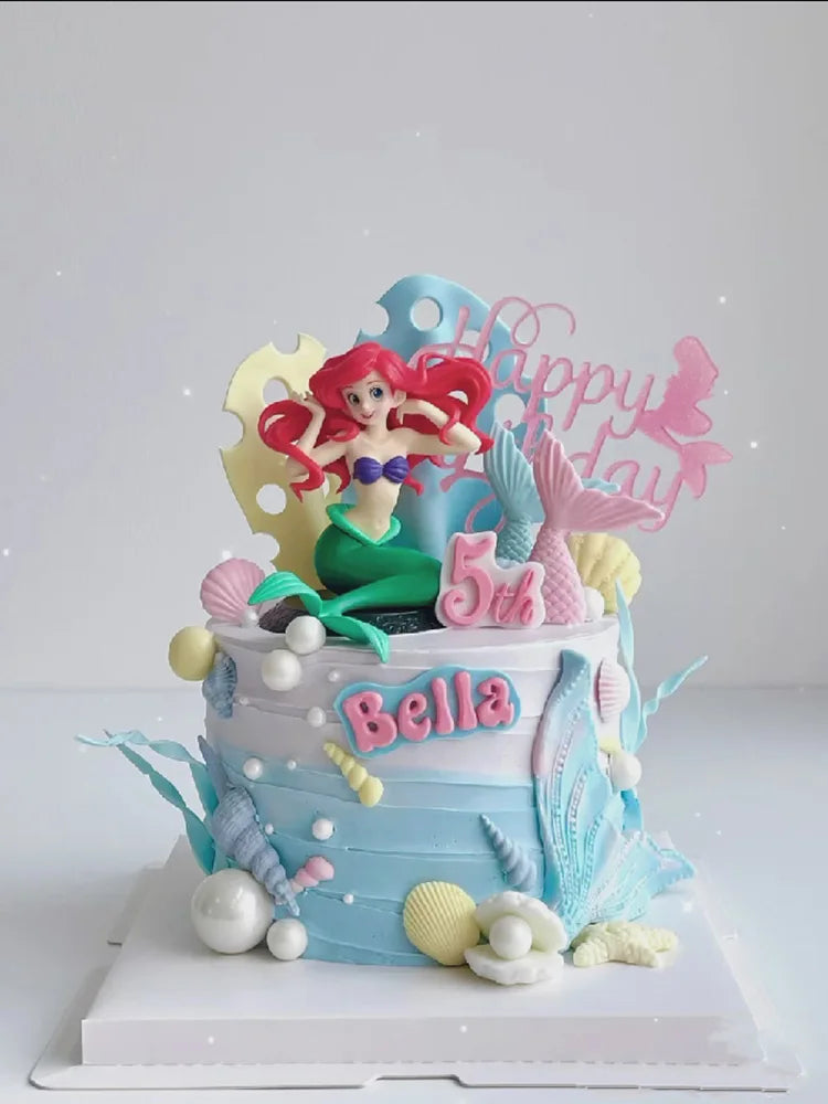 Kawaii Mermaid Cake Topper – Birthday Decoration