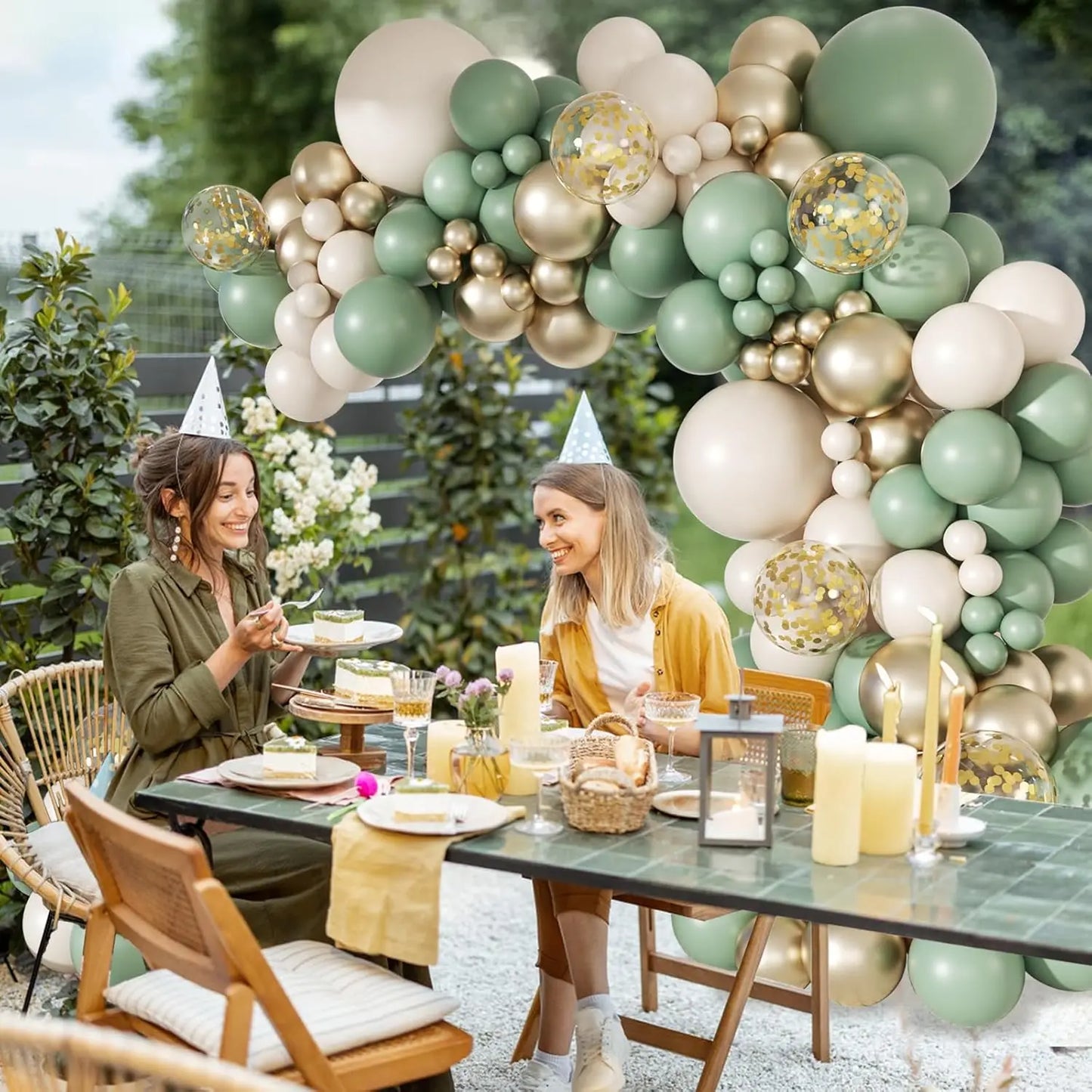 Green & Gold Balloon Arch Kit