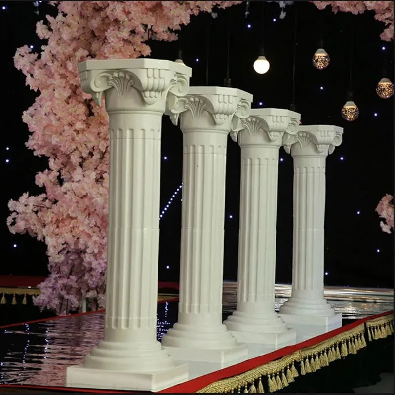Roman plastic white pillars for decoration 65cm 113cm