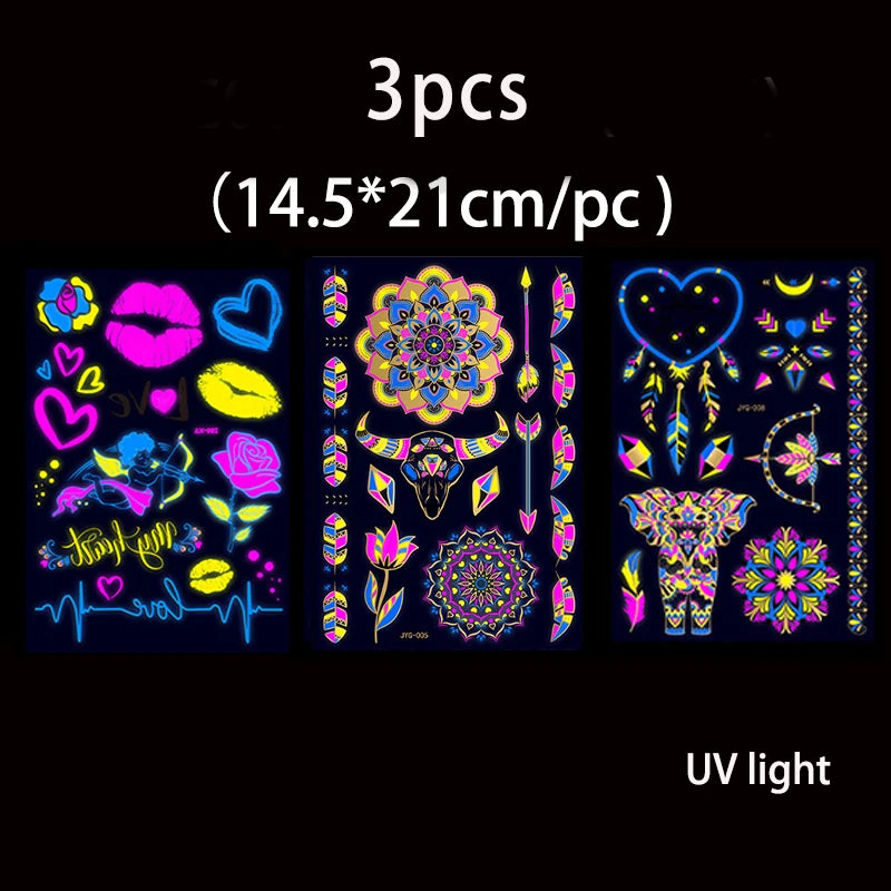 Luminous waterproof tattoos