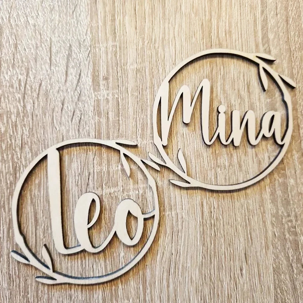 Custom name wooden baptism decoration 1Pc