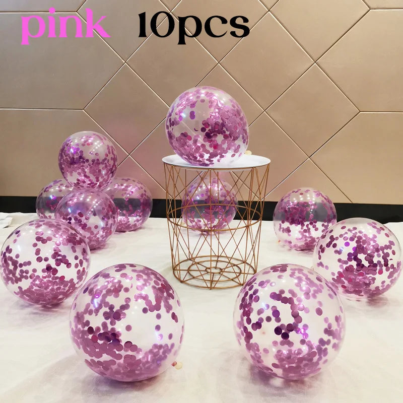 10/20PCS Star Confetti Latex Balloons