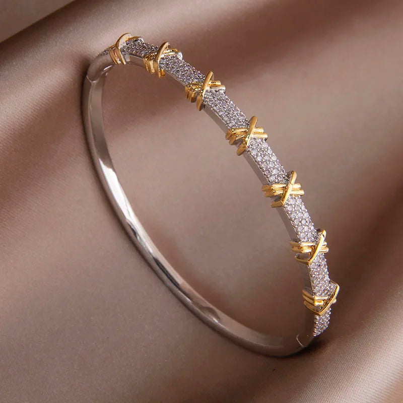 Sabina zircon & crystal bangles & bracele