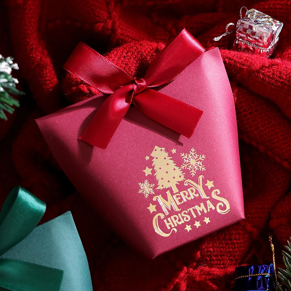 10pcs Hot Stamping Christmas Gift Boxes