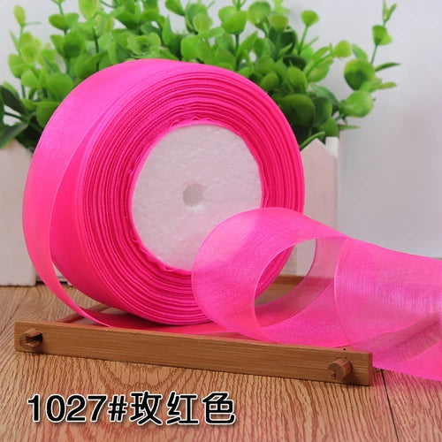 Dark purple Organza ribbons 45Meters/lot