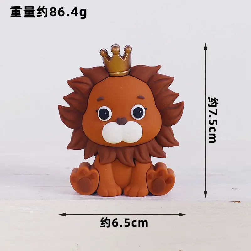 Jungle Safari Animal Cake Topper Set