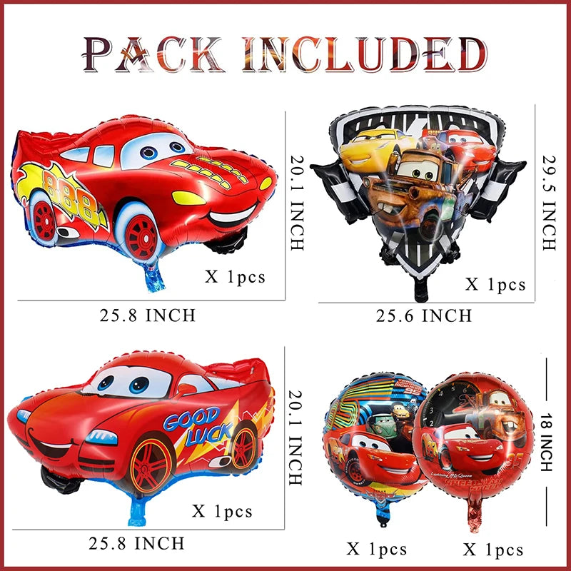 McQueen Foil Balloons Set 8 Pcs