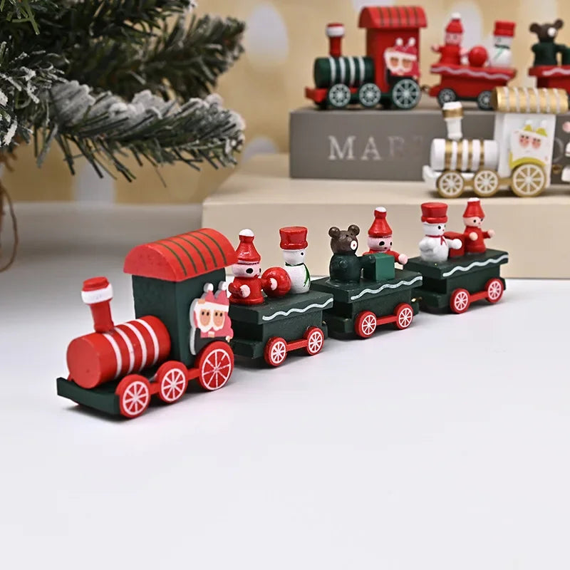 Wooden Christmas Train Ornament