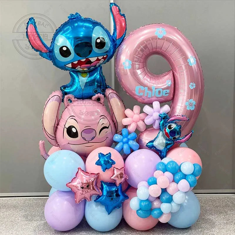 Cartoon Lilo&Stitch Balloon 63pcs