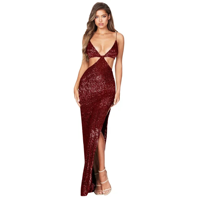 Julia Spring/Summer Sequined Backless Dress