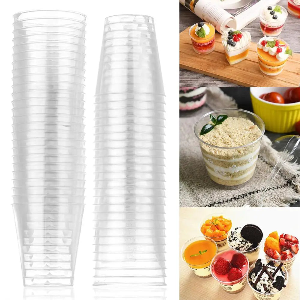 Plastic dessert cup 10/30/50pcs 50/60/90ML