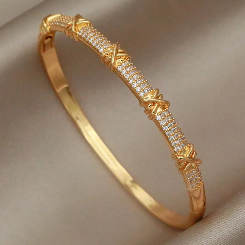 Sabina zircon & crystal bangles & bracele