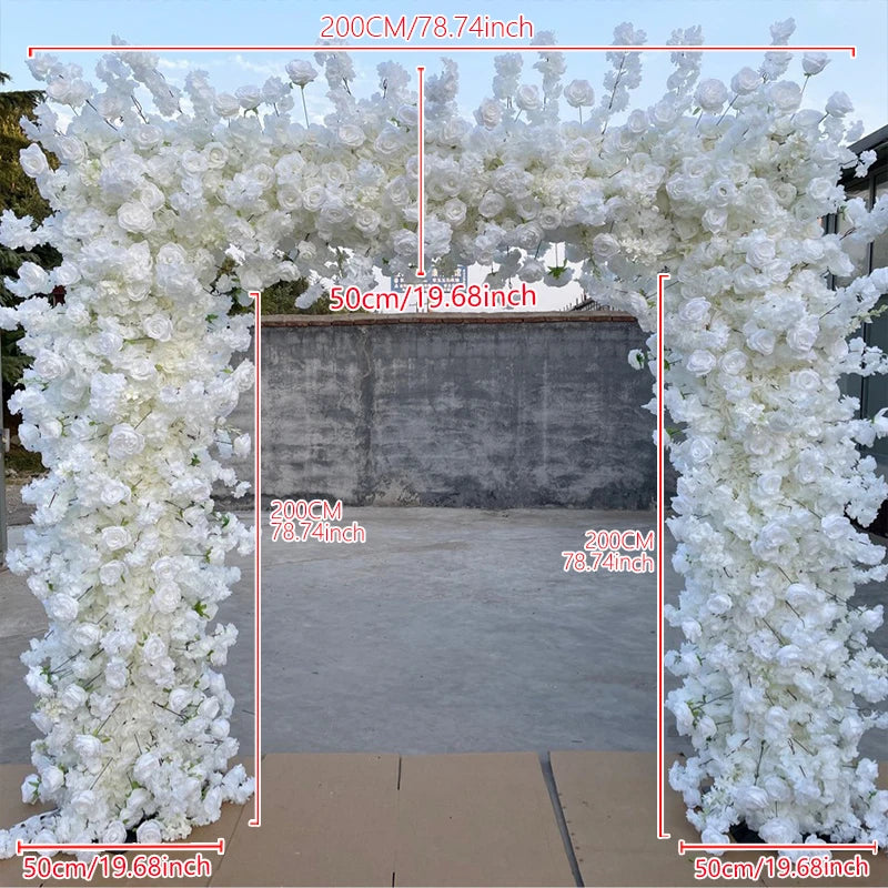 White Cherry blossom row runner flower