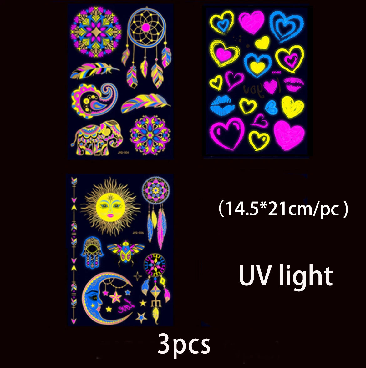 Luminous waterproof tattoos