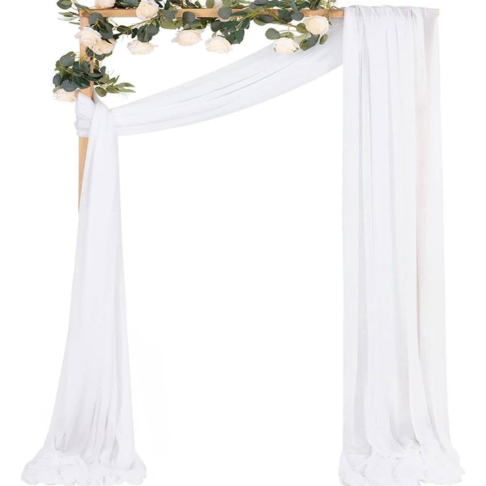 Chiffon Fabric Drapes for Wedding Arch 6/10M