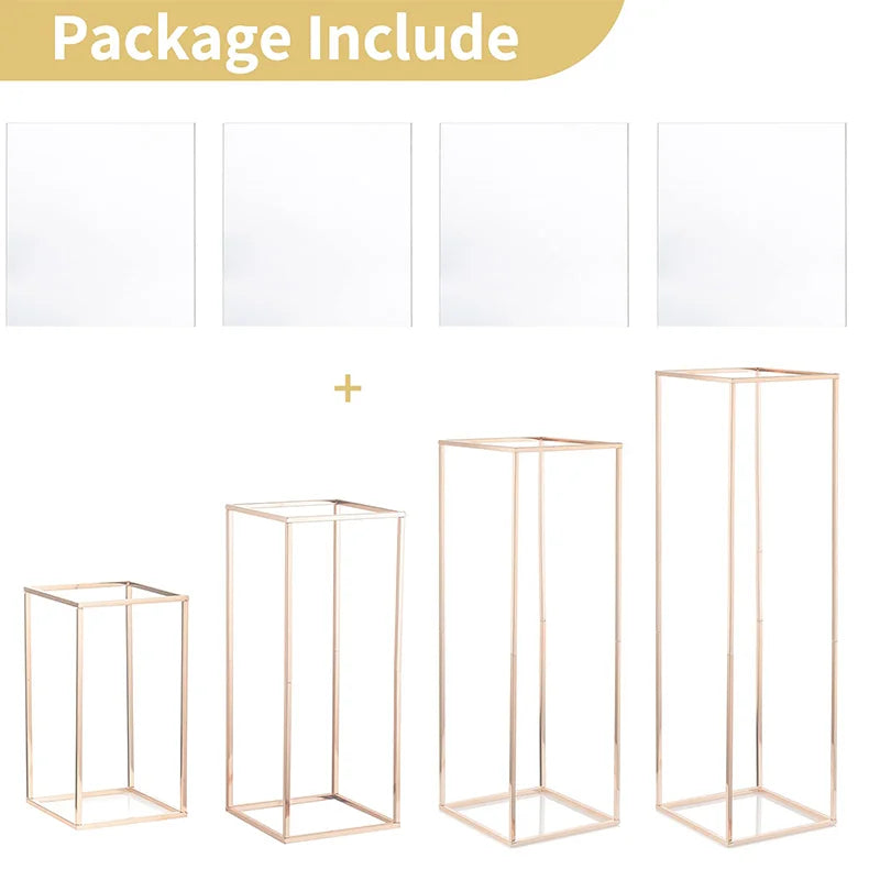 Metal flower stands for party decoration 4PCs/Set