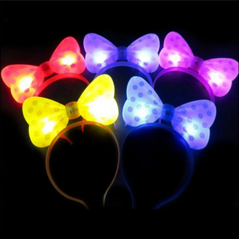 LED Light-up Bow Headba 5/1pcs