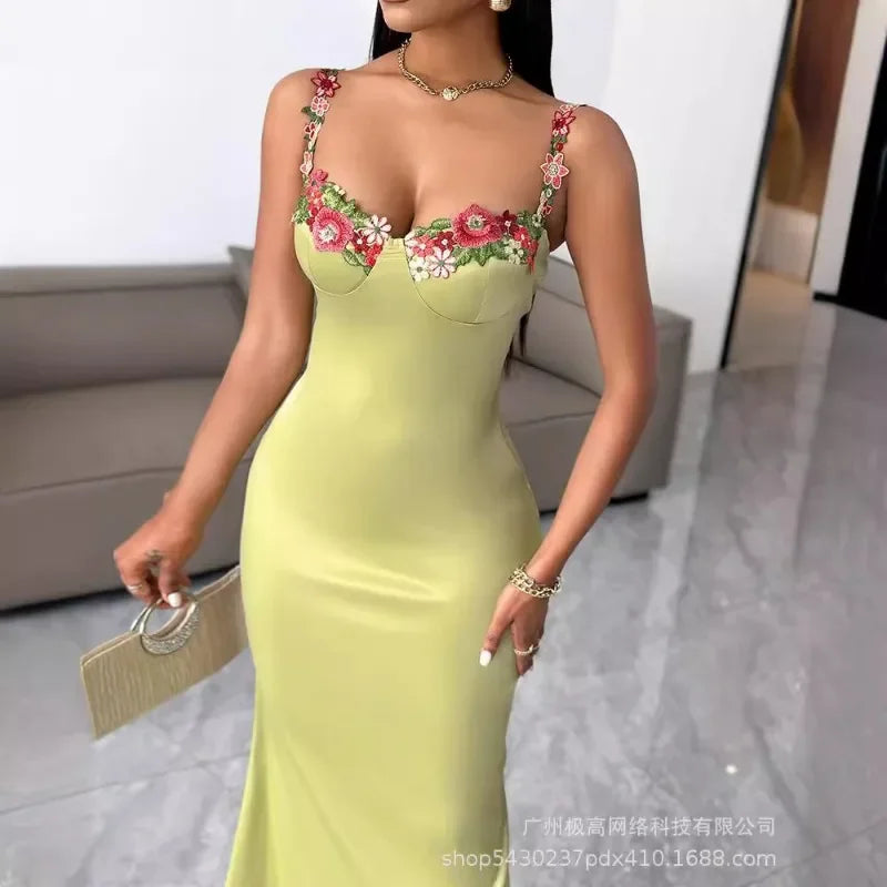 Sima Satin Slim Dress