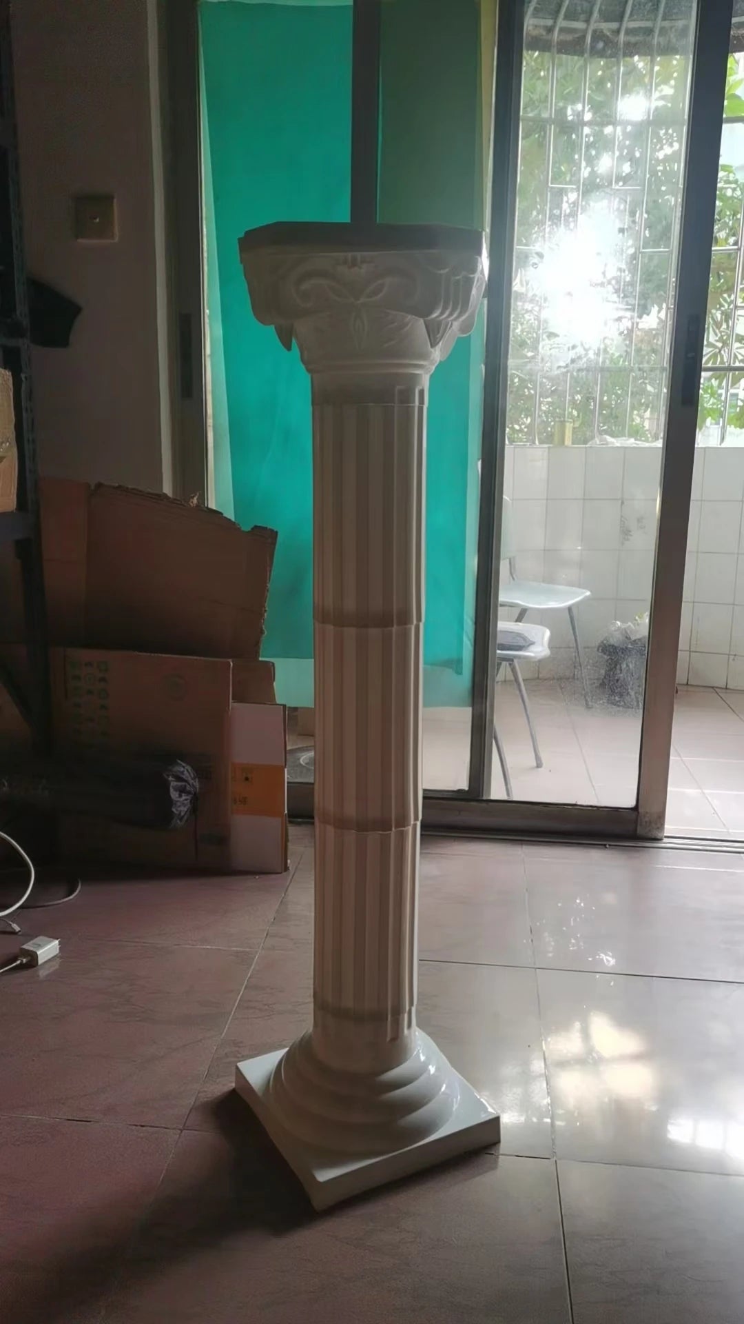 Roman plastic white pillars for decoration 65cm 113cm