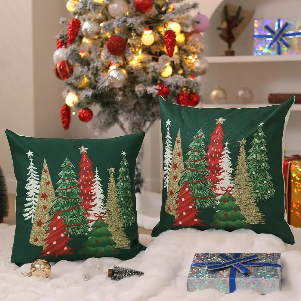 Christmas Plaid Cushion Cover 45×45cm