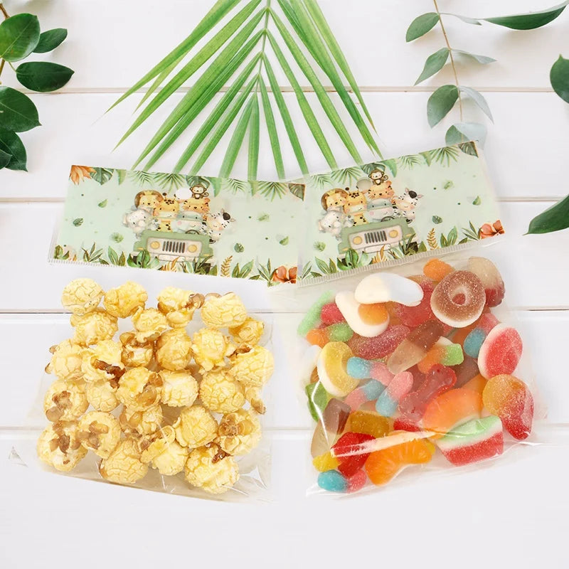 Jungle Animal Plastic Candy bags Self-Adhesive 30/50pcs