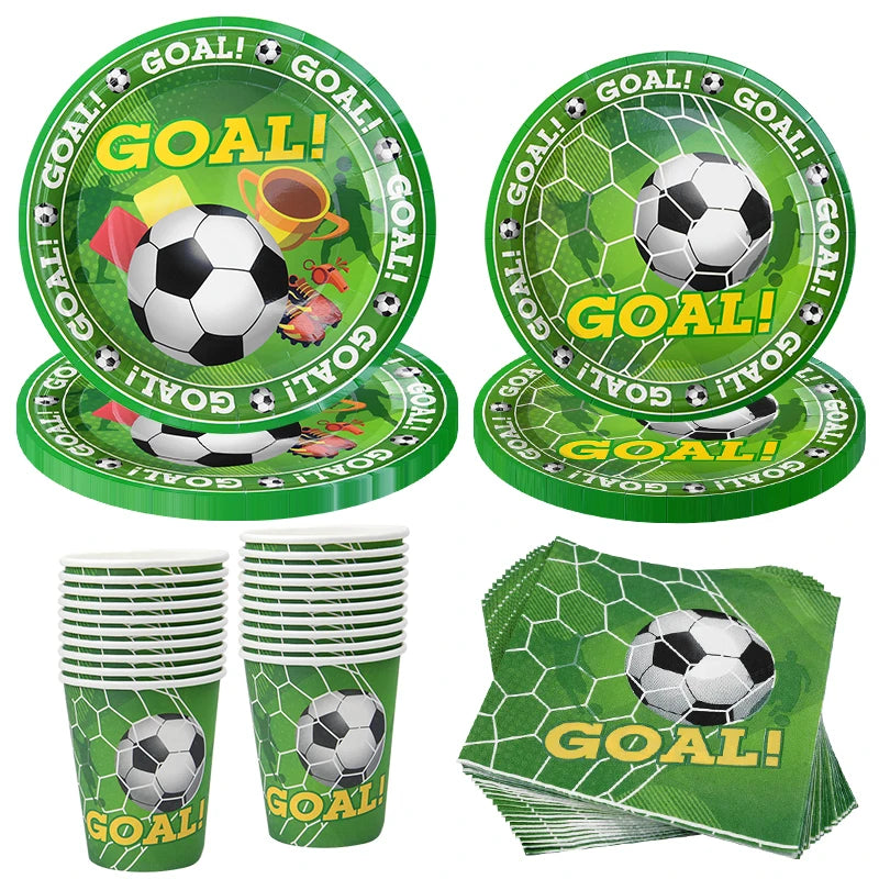 Soccer Party Tableware – Plates, Cups & Napkins