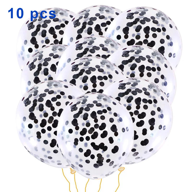 10/20PCS Star Confetti Latex Balloons