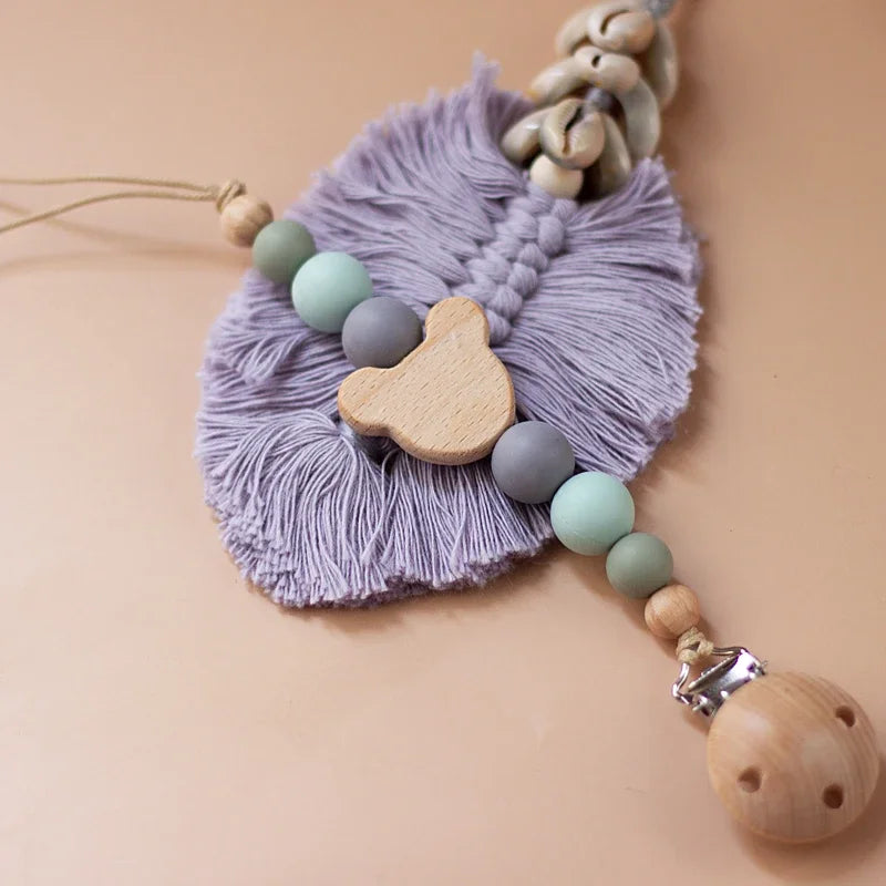 Custom name pacifier bead Silicone and Wooden dummy