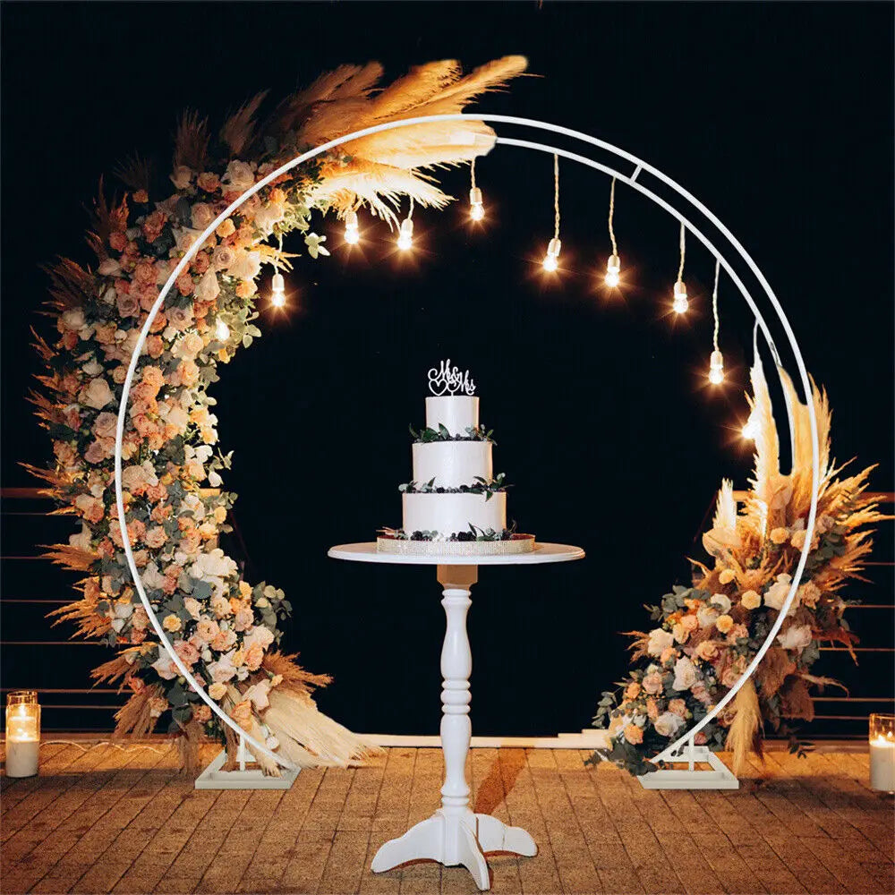 Large dubbel round metal backdrop stand archway