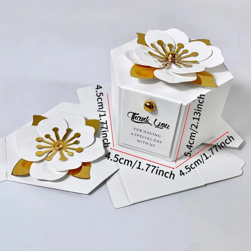 Creative flower hexagonal gift box 20/50pcs
