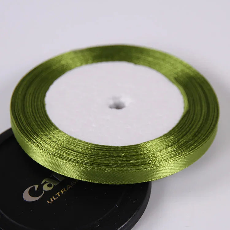 Silk Satin ribbons 22 meters/roll 6mm