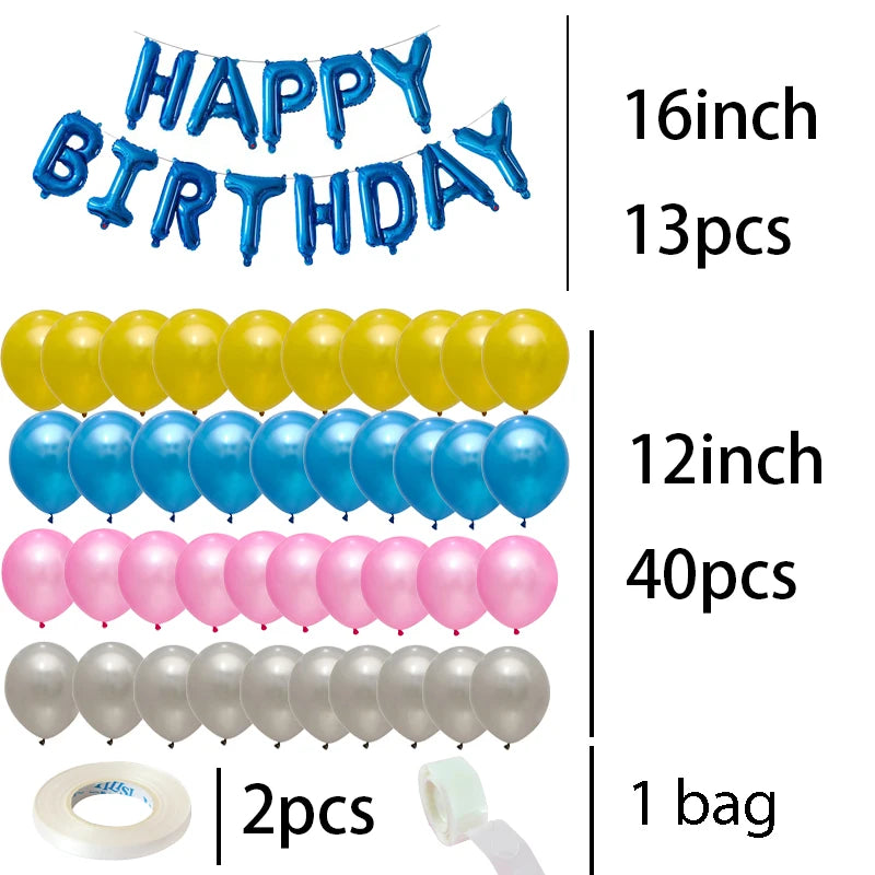 Happy birthday party celebration decoration 56pcs