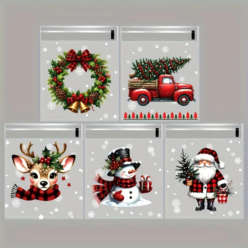 50/100pcs Xmas Wrapping Bags